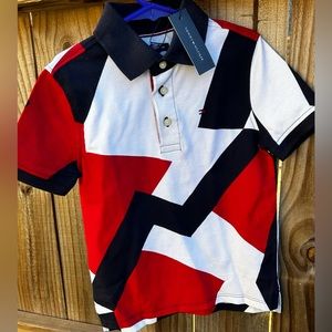 BOYS TOMMY HILFIGER POLO SHIRT SIZE 6/7